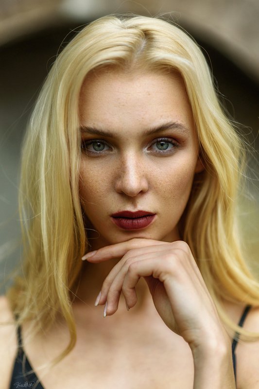 eyes, face, beauty, colorful, natural, light, beautiful, pretty, model, portrait, fashion, yellow, 85mm, nikon, daylight Evi фото превью