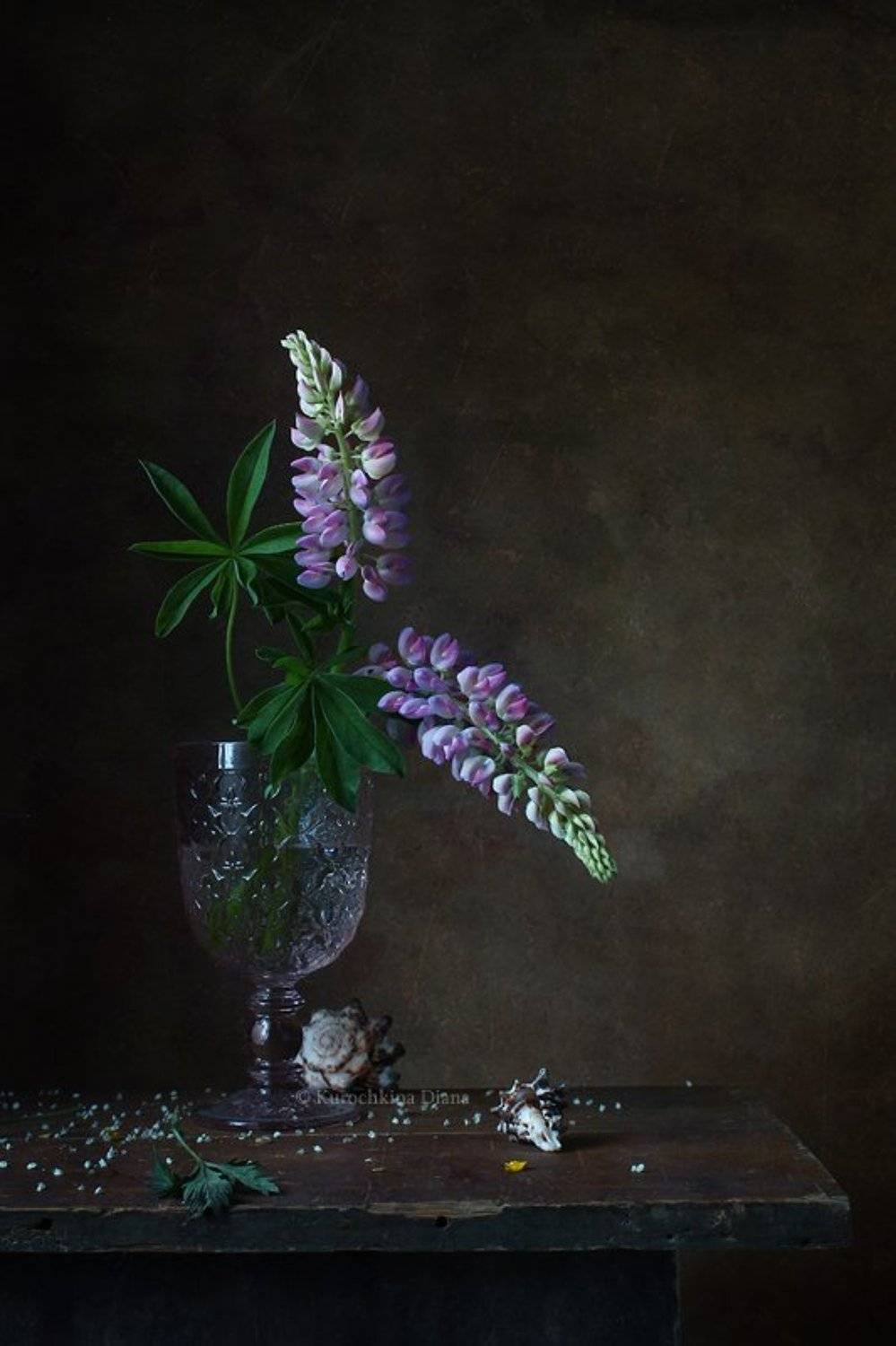 натюрморт, цветы, люпины, лето, июнь, Курочкина Диана