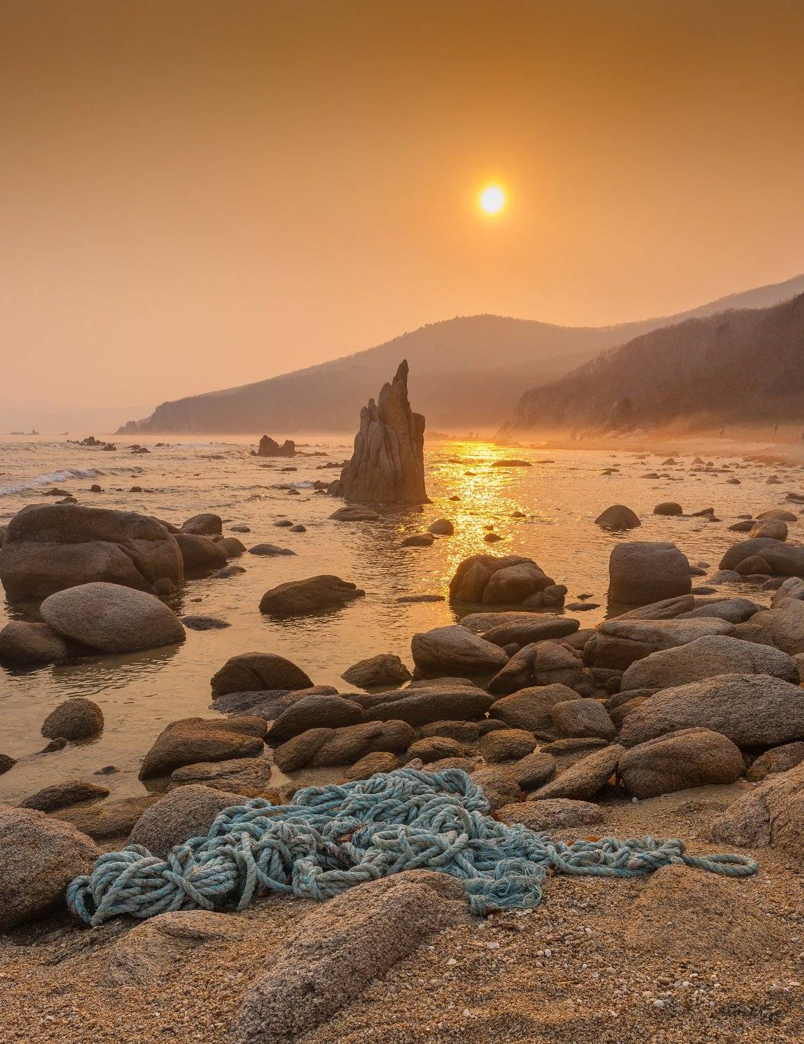 #пейзаж #море #закат #берег #корабельный канат , Ольга Мусиенко