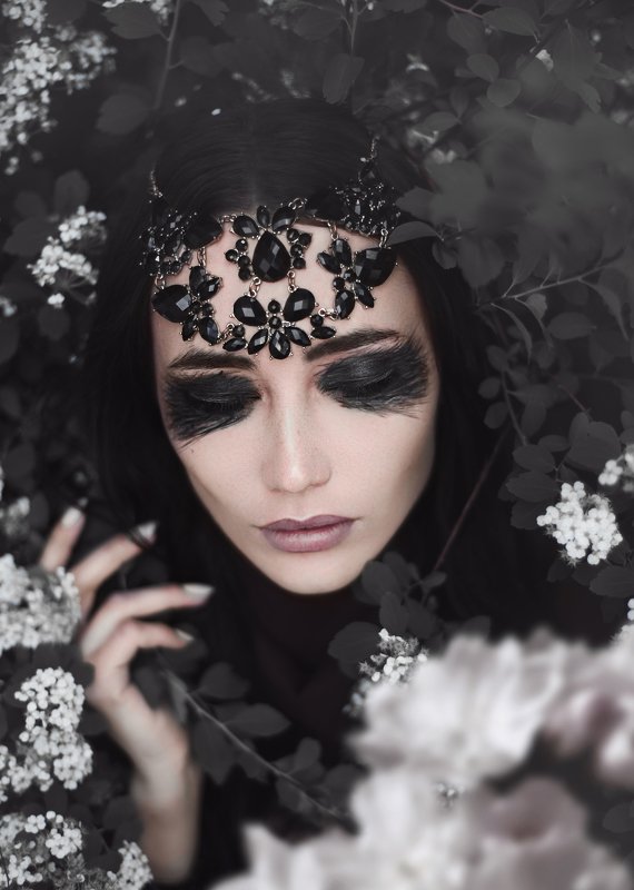 портрет, образ, макияж, девушка, модель Dark Girl фото превью