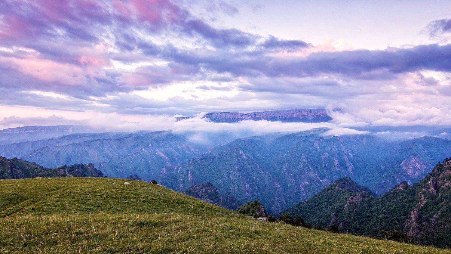 кавказ,горы,закат., Анатолий Салтыков