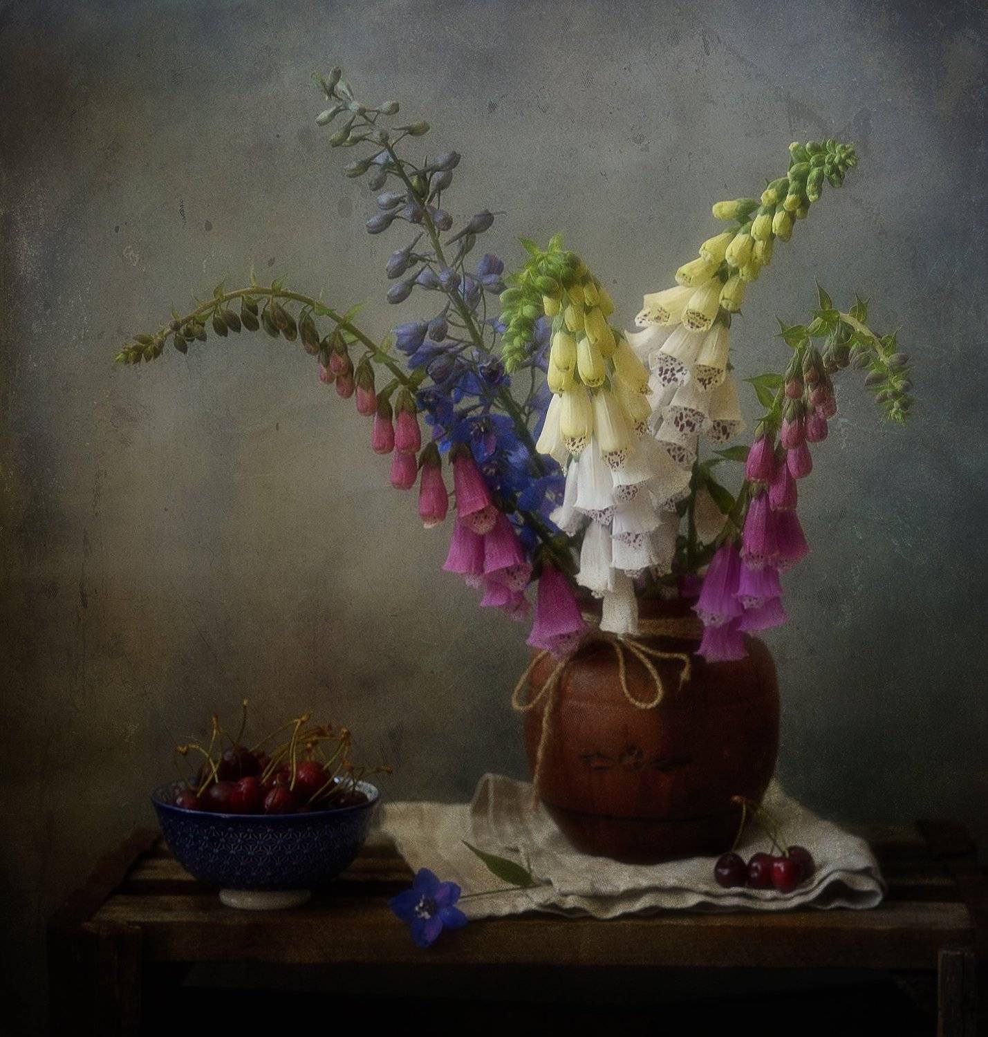 натюрморт,наперстянка,дельфиниум,цветы, букет, Наталия К