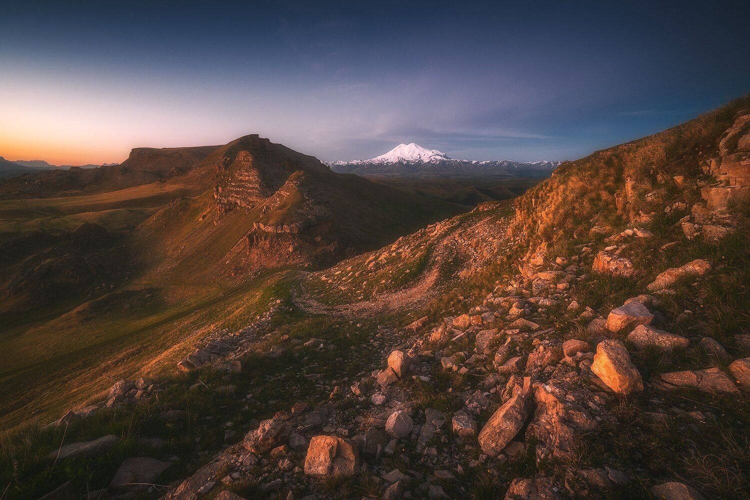 бермамыт, эльбрус, карачаево-черкессия, горы, пейзаж, рассвет, Tania Leschinskaya