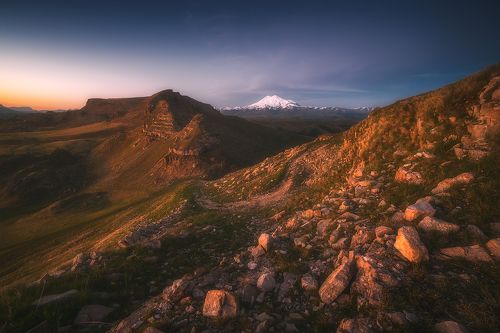 Малый Бермамыт и Эльбрус