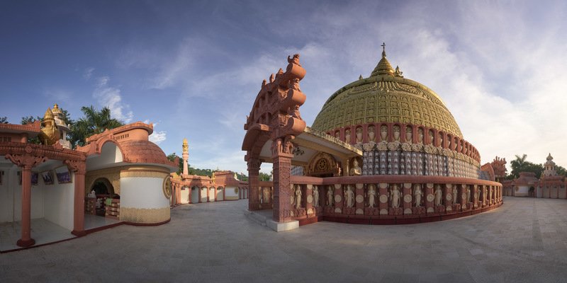 academy, architecture, asia, asian, attraction, blue, buddha, buddhism, buddhist, building, burma, burmese, city, complex, culture, dome, evening, exterior, famous, heritage, historic, history, international, landmark, majestic, mandalay, monument, myanma The Place of Wisdom фото превью