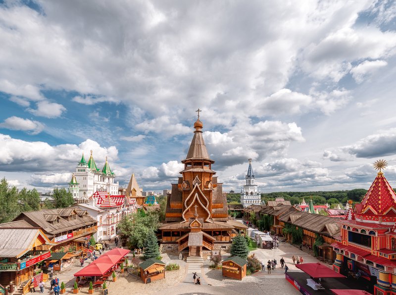 Измайлово, измайловский кремль, москва. россия, облака, небо, церковь Измайловский Кремль фото превью