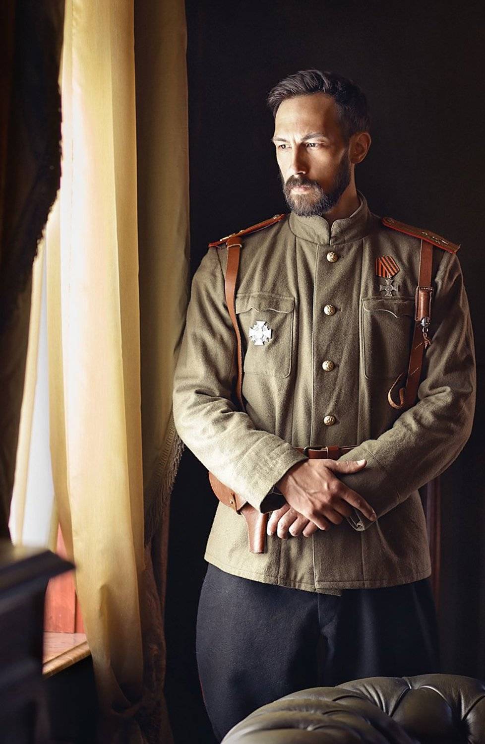 портрет, мужской портрет, исторический костюм. реконструкция, мундир, военная форма, мужчина, царь, история, Наталья Прядко