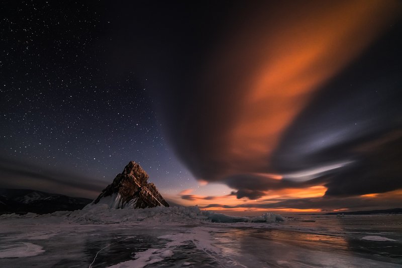 байкал, пейзаж, ночь, россия, зима, звезды Украсть Еленку фото превью