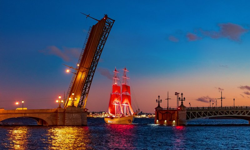 scarlet sails, st. petersburg, peter, st. petersburg, white nights, sunset, dawn, bridge, neva, summer, sailboat, brig, russia, алые паруса, санкт петербург, питер, спб, белые ночи, закат, рассвет, мост, нева, лето, парусник, бриг, россия *** фото превью