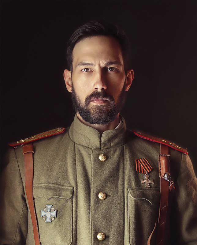 исторический костюм, реконструкция, мужской портрет, портрет, постановочное фото, история, царь, мундир, военная форма \