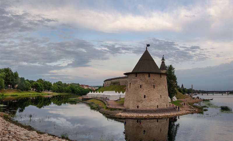 радуга, псков, лето, река, великая, троицкий Древний Псков фото превью