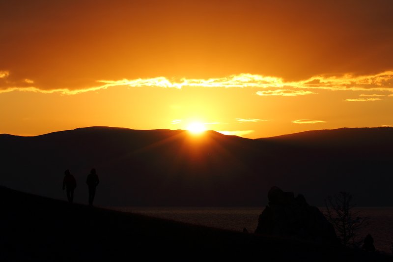 заход, солнце, небо, облака, лучи, sunset, rays, sky, clouds, island И ушли в закат... фото превью