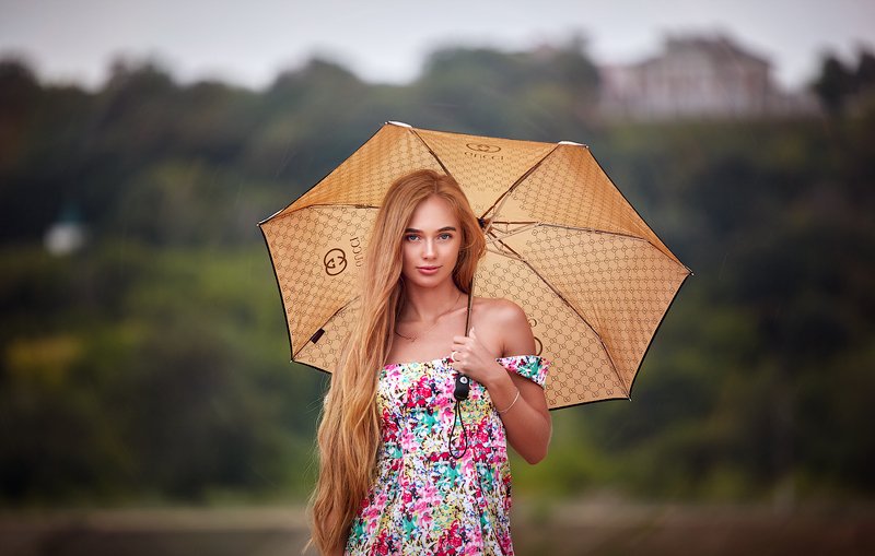 портрет,девушка,фотосессия, город,дождь,зонтик,красота, Вокруг дождя! фото превью