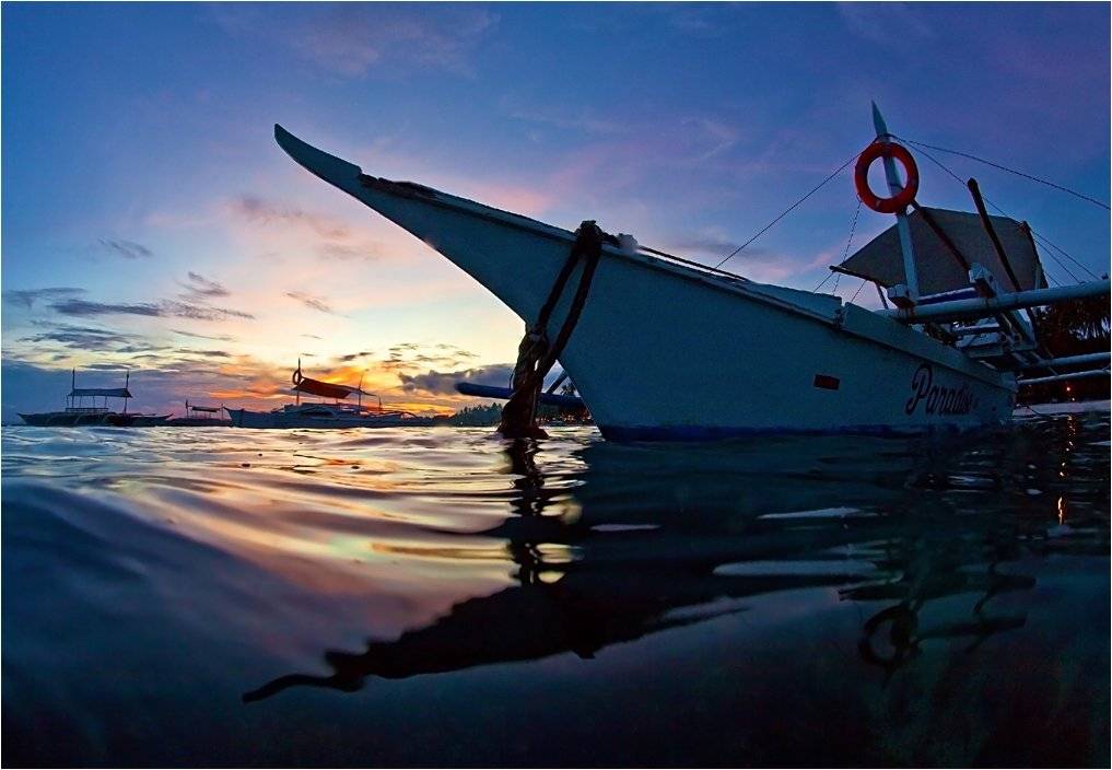 филиппины, панглао, лодки, вода, закат, Сергей Гаспарян
