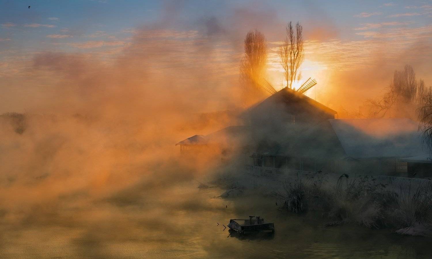 город, парк, зима река кубань, ФЁДОР