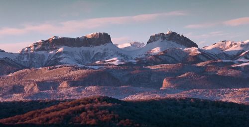 Морозным утром,. бросив взгляд на горы