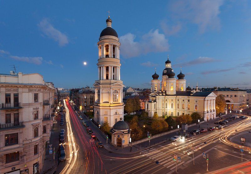 санкт-петербург, владимирский, собор, колокольная, улица, вечер Санкт-Петербург: Владимирский собор фото превью