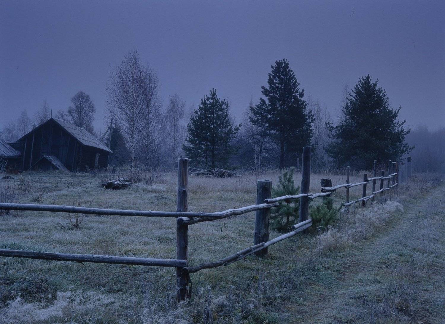 деревня.заморозки.забор.иней, Вадим