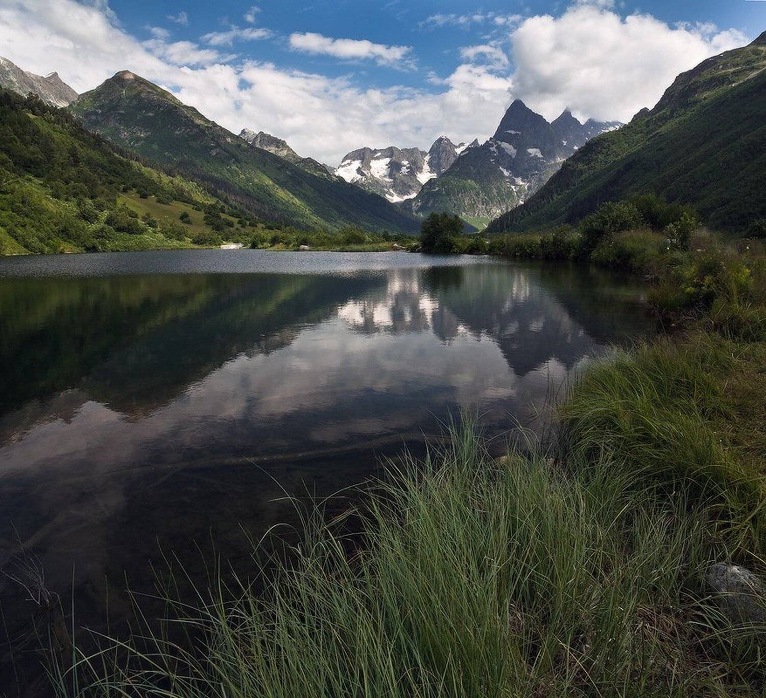 кавказ, домбай, теберда, озеро, туманлы, кёль, гоначхир, Николай Мысливцев