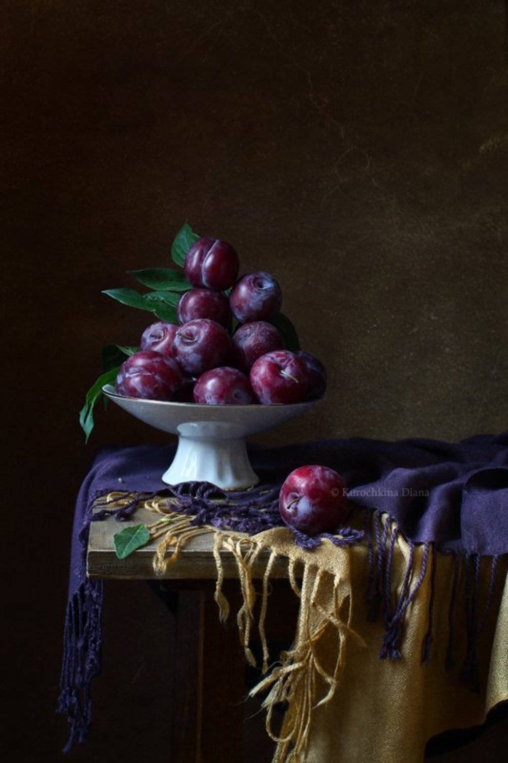 натюрморт, сливы, Курочкина Диана