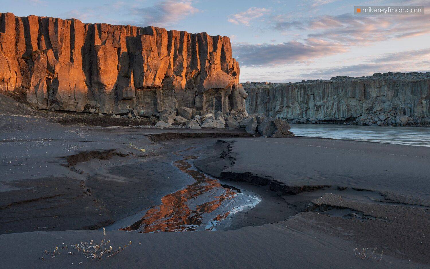 jokulsargljufur, iceland, river, canyon, jokulsa, cliff, sand, glacial, selfoss, dettifoss, Майк Рейфман