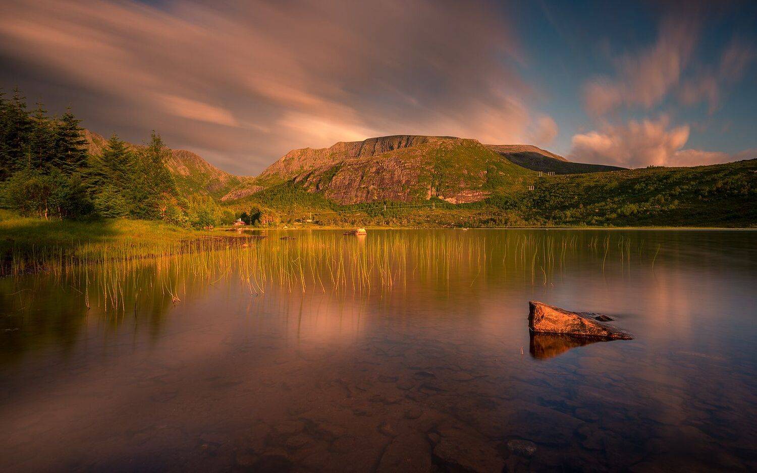 norway,nature,mountains,light,sunset,forest,longexposure, Tomek Orylski