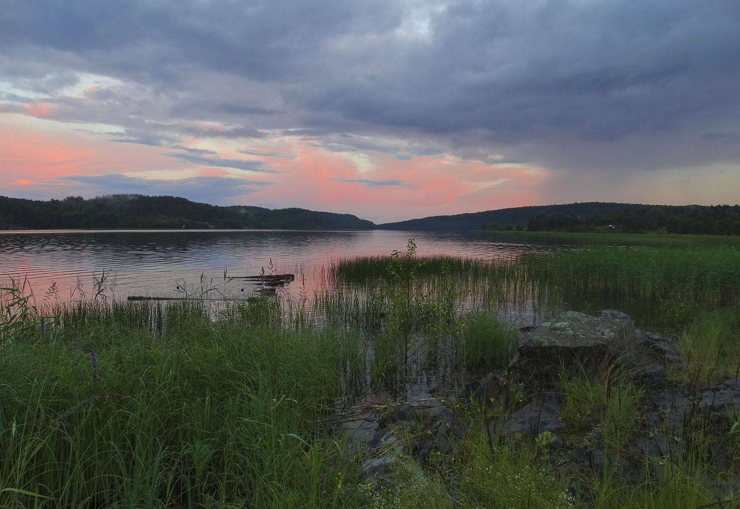 пейзаж, закат, ладога, природа, озеро, вода, вечер, тучи, Алиева Татьяна