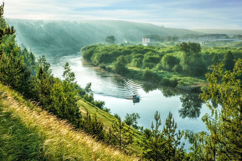 Летнее утро фото превью