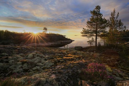 Утро на Ладожском озере