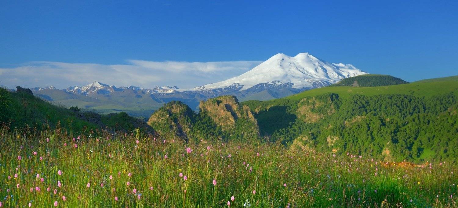 горы лето утро эльбрус, Александр Жарников