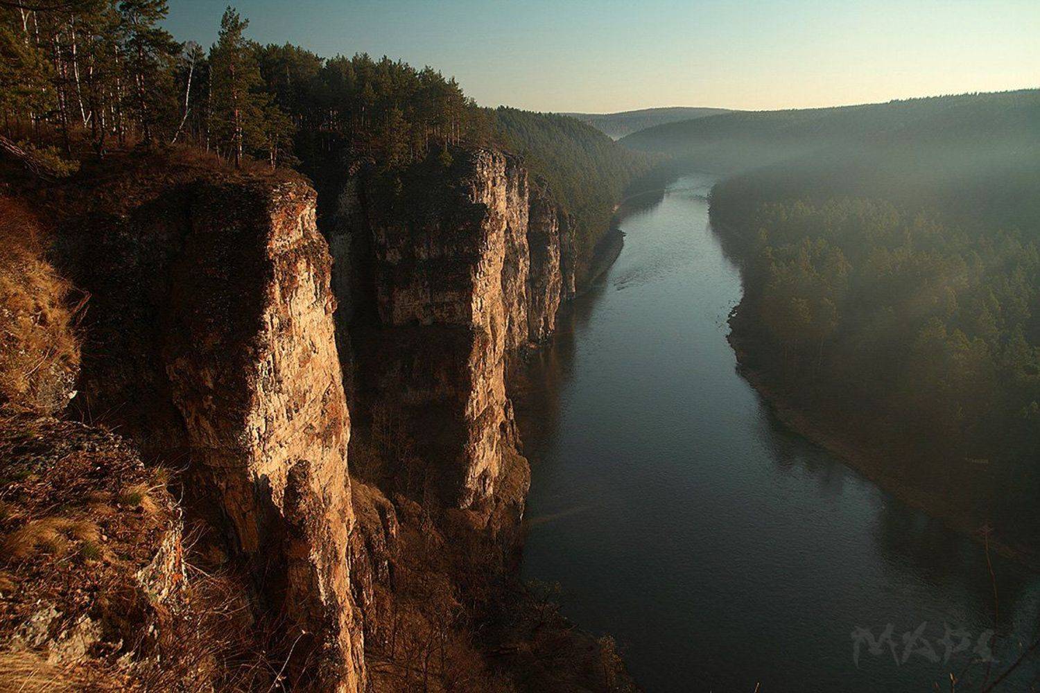 пейзаж река ай большие притесы весна, Шангареев Марс