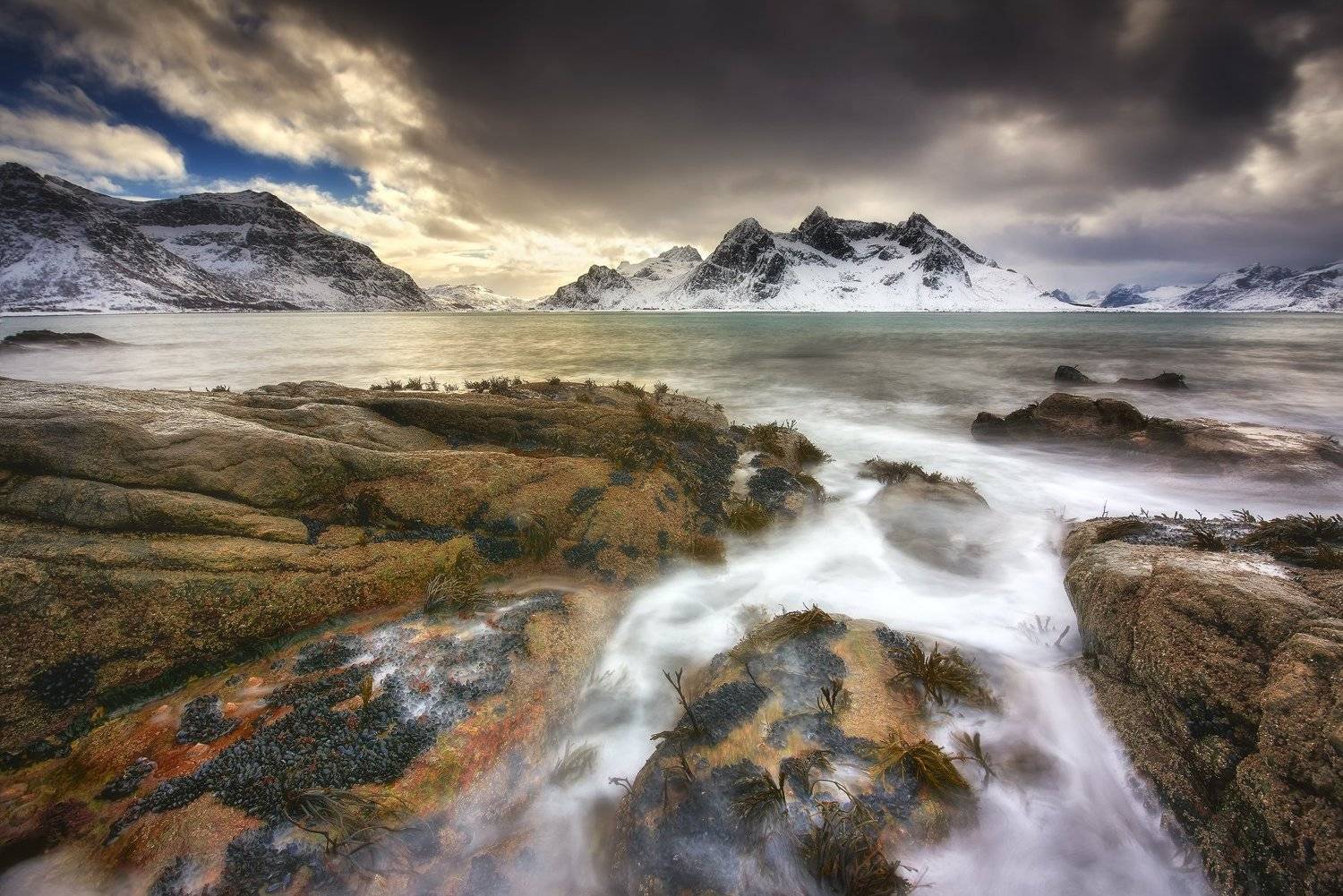 lofoten, vikten, mountains, seascape, landscape, mystic, soothing, water, light, seascape, norway, Bartłomiej Kończak