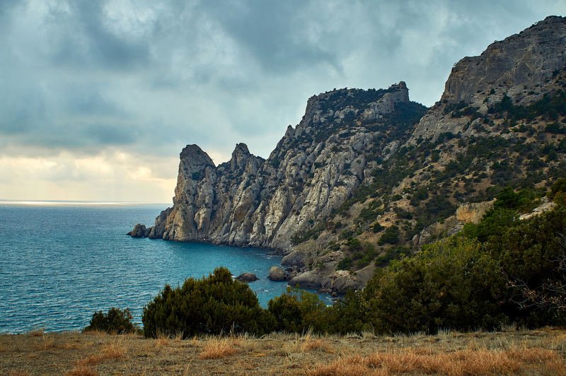 Крым, Пейзаж, Новый Свет, Горы, Море, Пасмурно Новый Свет фото превью
