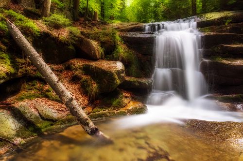 Waterfall on the Myja River