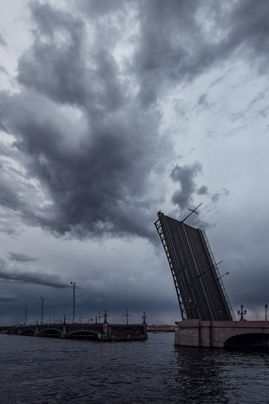 санкт петербург, питер, мост, небо, город, река Троицкий мост фото превью