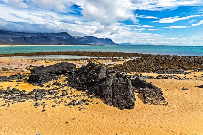 пейзаж, лето, природа, исландия, ладшафт, пляж, океан Пляж, Исландия фото превью