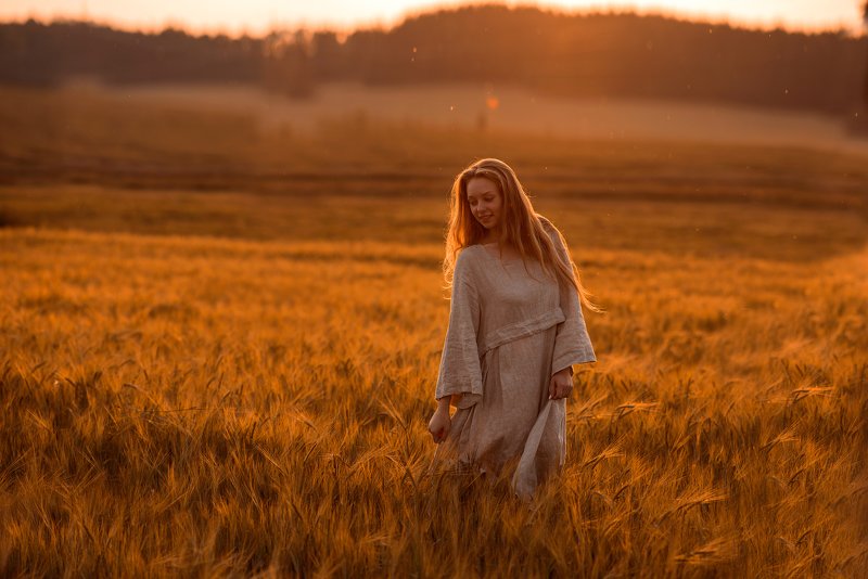 Золотой закат фото превью