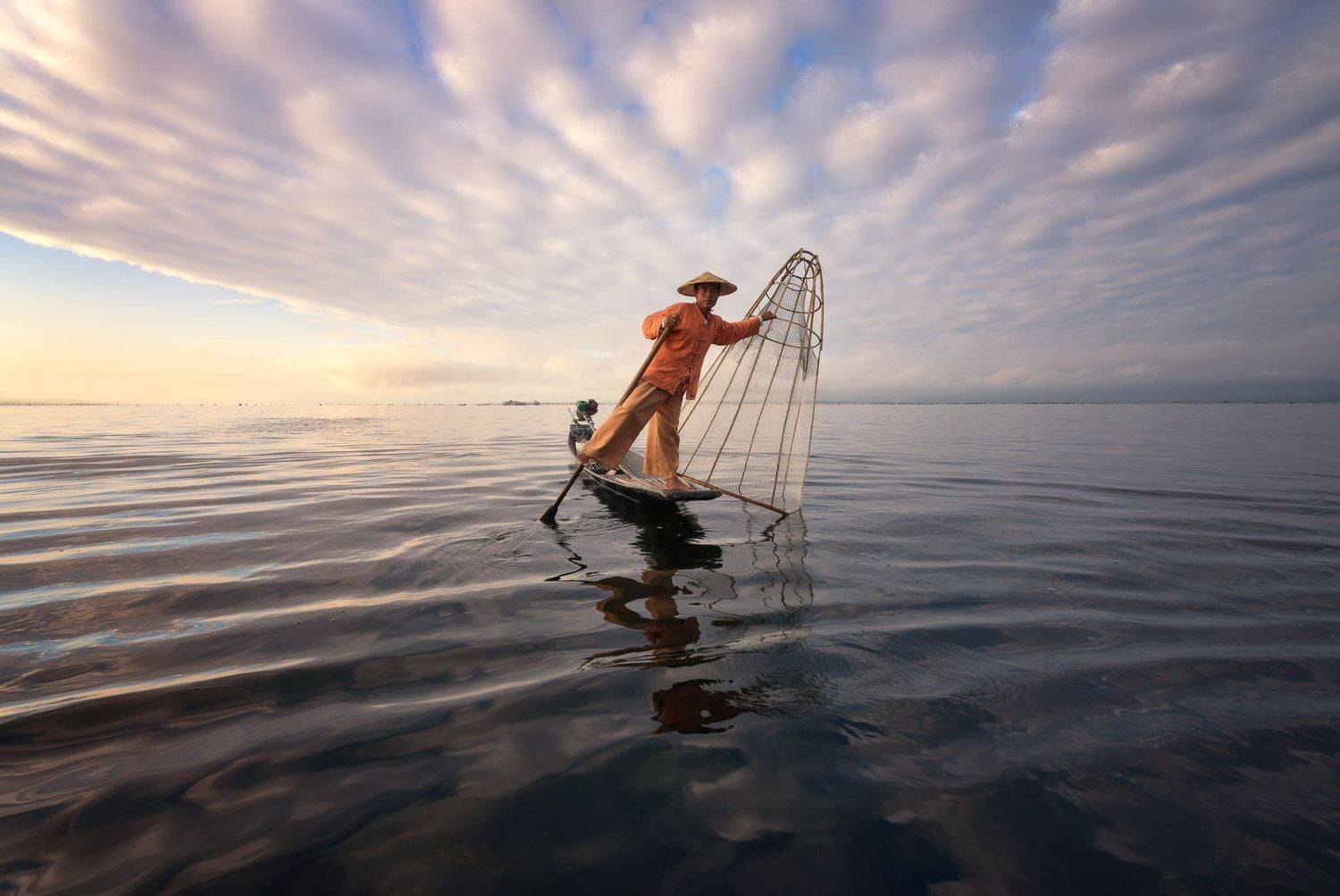 asia, asian, attraction, balance, balancing, bamboo, boat, burma, burmese, canoe, catching, clouds, countryside, culture, dawn, famous, fish, fisherman, fishing, inlay, inle, kayak, lake, landscape, lifestyle, local, man, morning, myanmar, nature, net, oa, Andrey Omelyanchuk