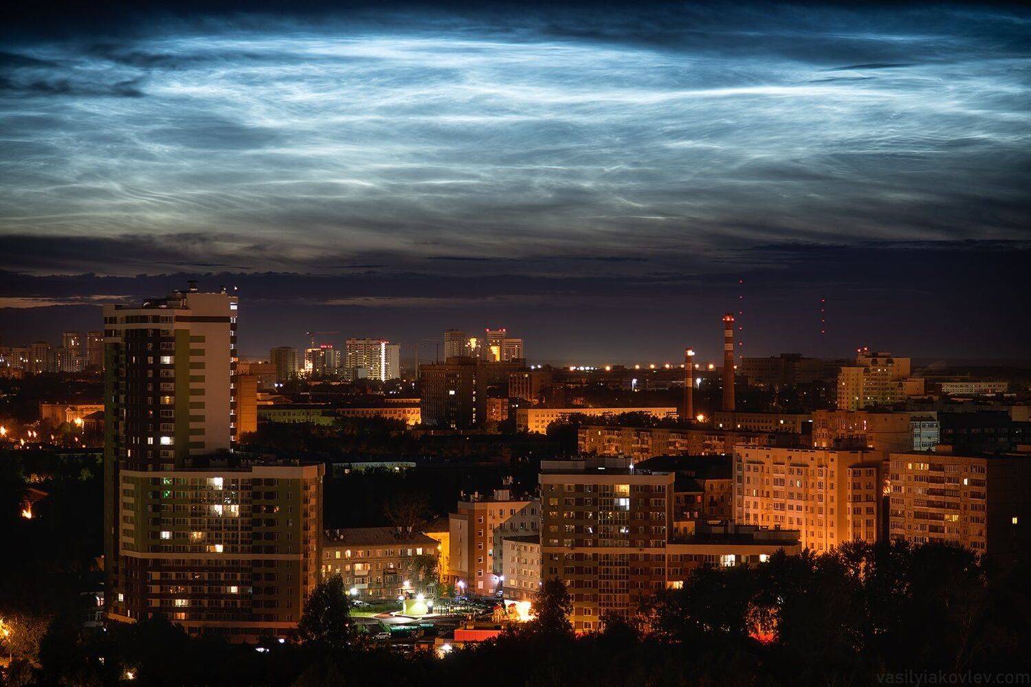 екатеринбург, город, ночь, Василий Яковлев