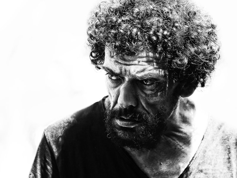 portret, портрет, чб, монохром Странник фото превью