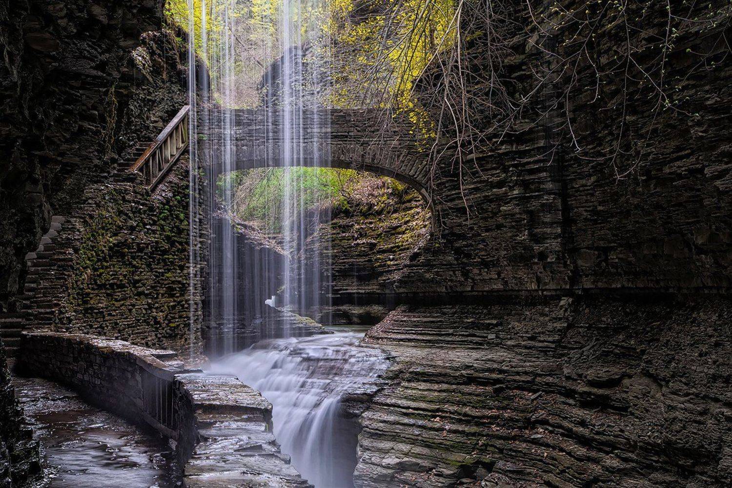 Радужный водопад, Уоткинс глен, водопад, осень, Александр Ипполитов