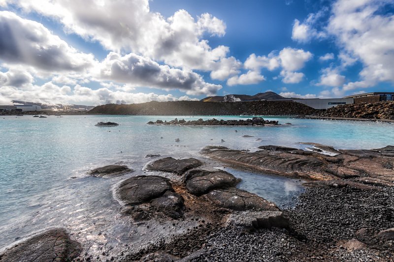 пейзаж, лето, природа, исландия, ладшафт Голубая лагуна фото превью