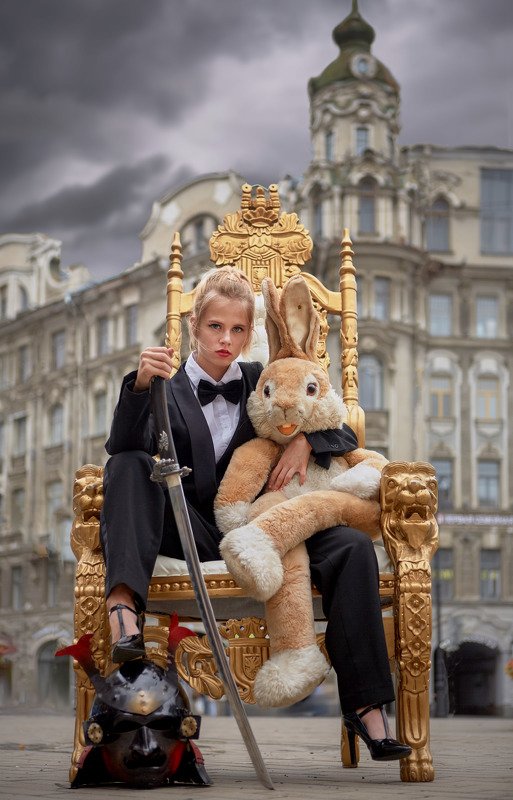 портрет, стритфото, жанр, rekhov Зайку в обиду не дам... фото превью