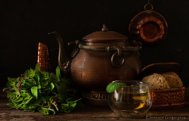 Чай с мятой фото превью