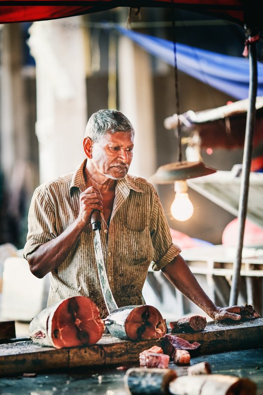 шри-ланка, матара, рынок, лица На рынке. фото превью