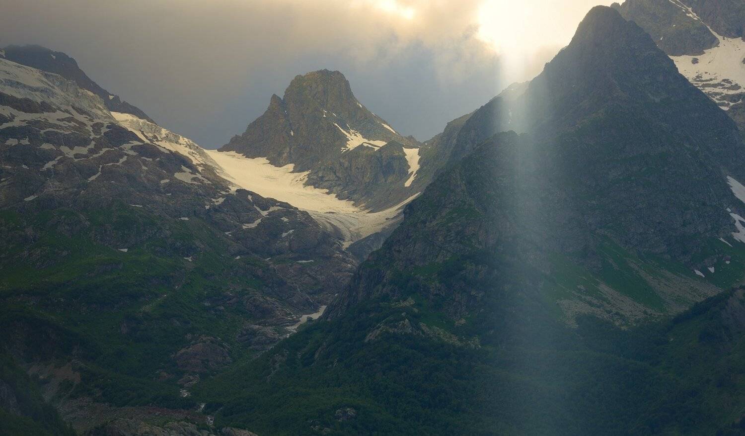 горы лето кавказ алибек вечер, Александр Жарников