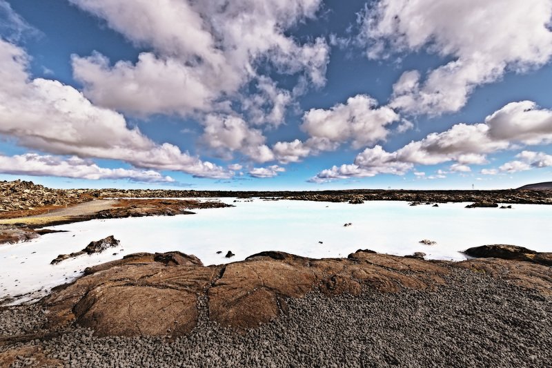 пейзаж, лето, природа, исландия, ладшафт Голубая лагуна фото превью