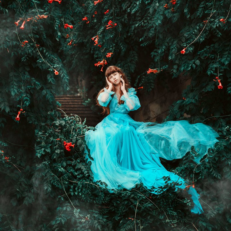 арт, художественный, сказочный, цвет, картина, девушка  фото превью