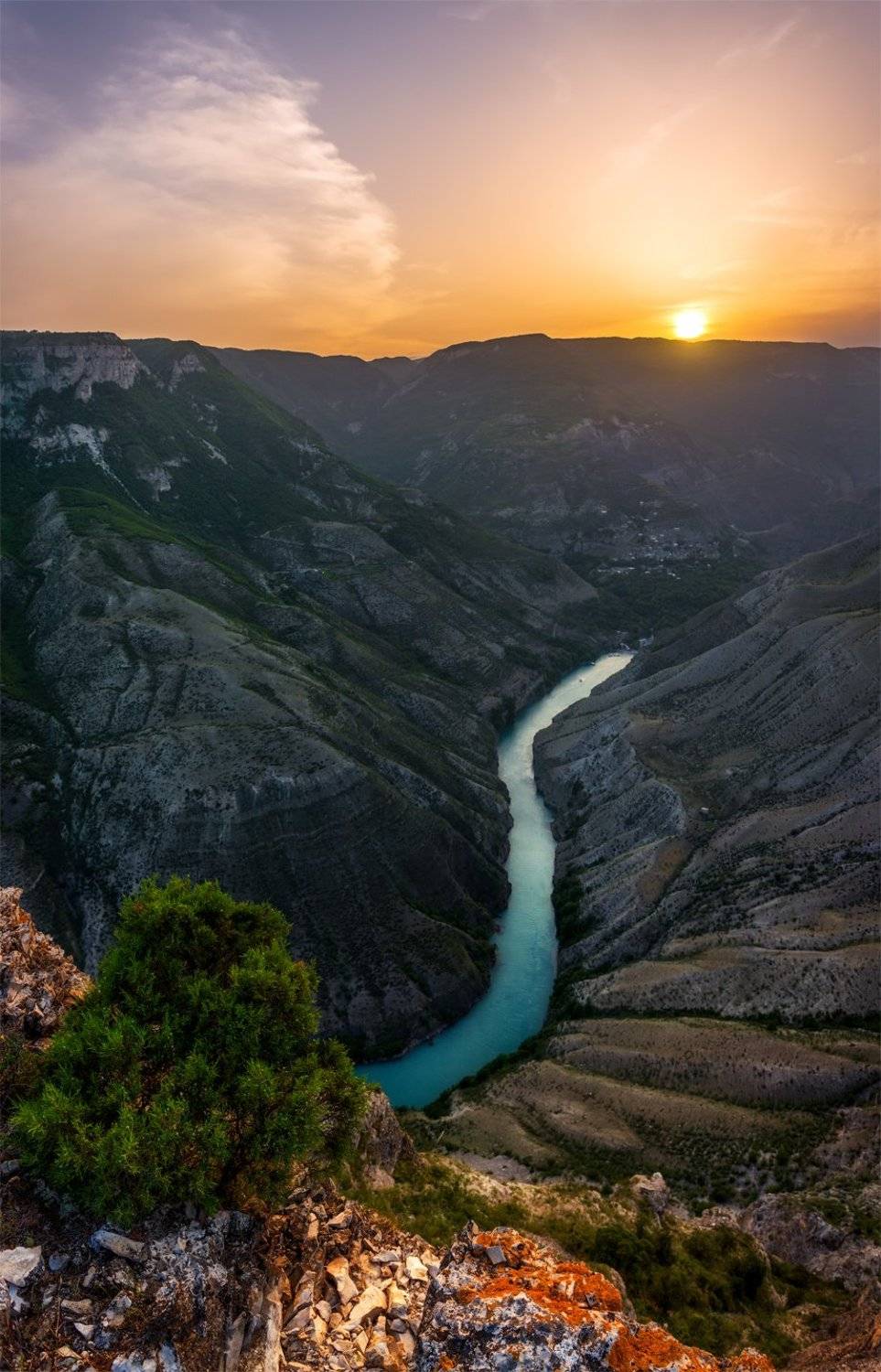 природа, пейзаж, горы, кавказ, природа россии, дикая природа, закат, свет, облака, вечер, весна,, Альберт Беляев