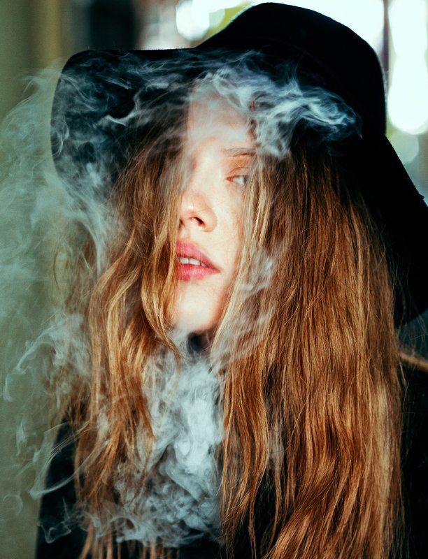 Женский портрет, портрет, природа, portrait, women, красивый портрет, взгляд, дым Маша фото превью